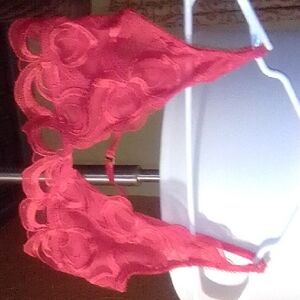 Victoria's Secret Vibrant Red Lace Bralette